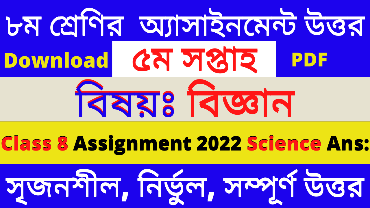 class 8 science assignment answer pdf